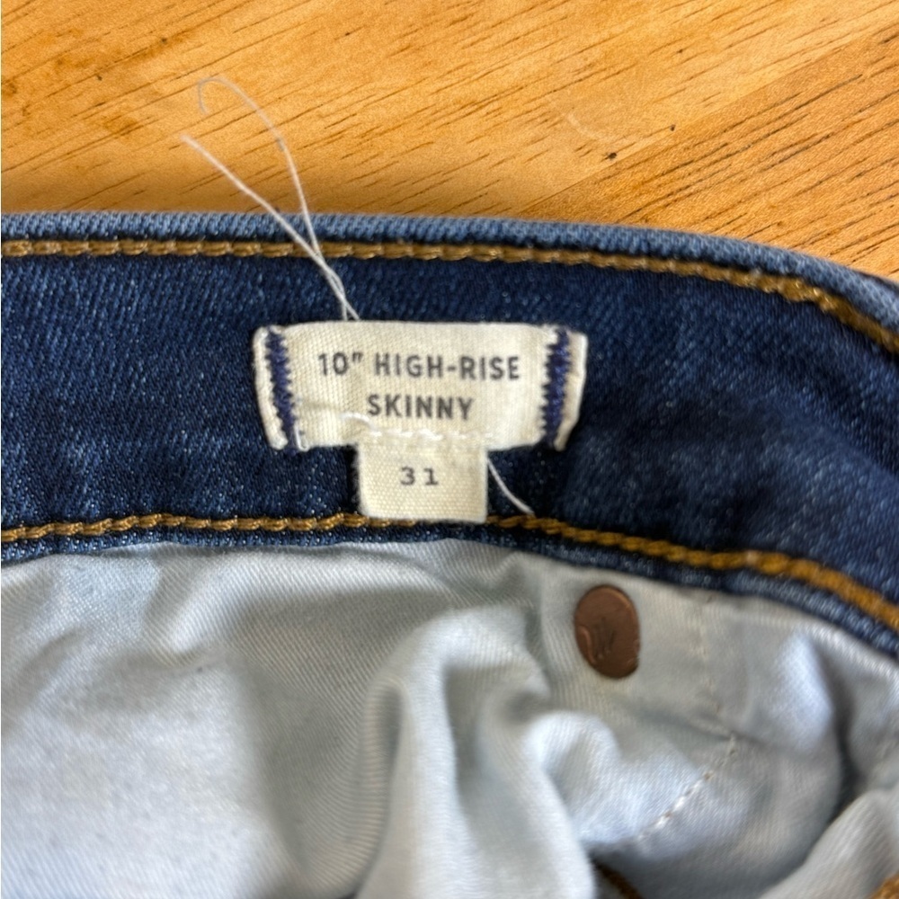Madewell Women's 10” High Rise Skinny Jeans Size 31 Medium Wash Pockets - Picture 5 of 11